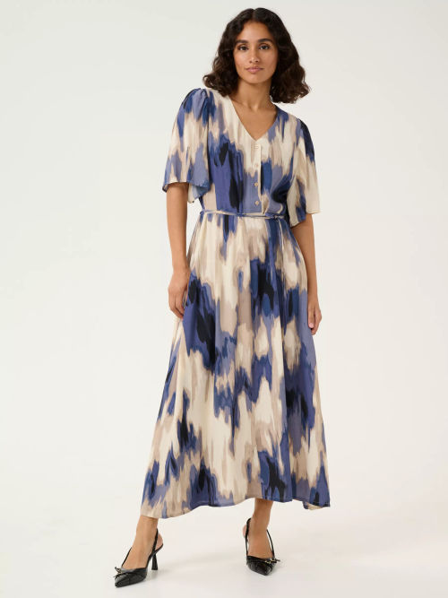 KAFFE Arona Print Maxi Dress,...