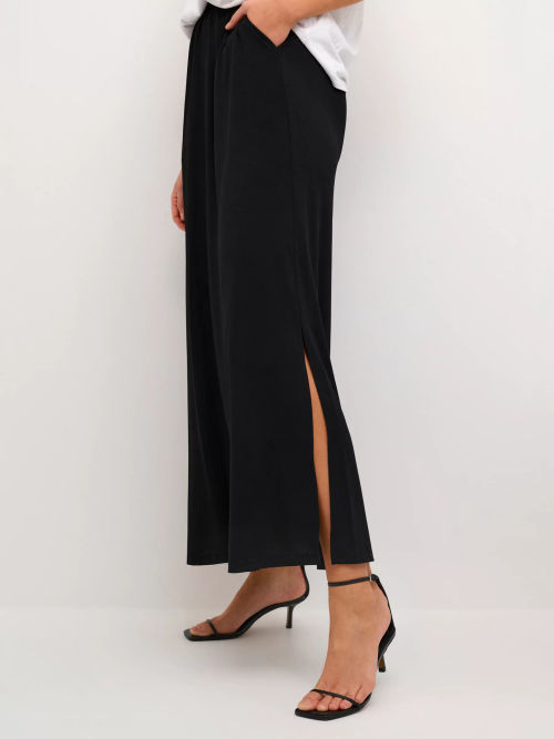 KAFFE Mallie Jersey Maxi Skirt, Black
