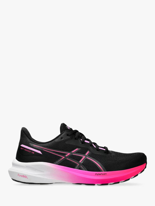 ASICS Women's GT-1000 13 Sports Trainers, Black/Pink Glo