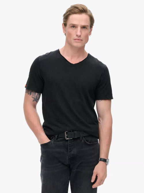 Superdry Raw Edge Slub V-Neck...