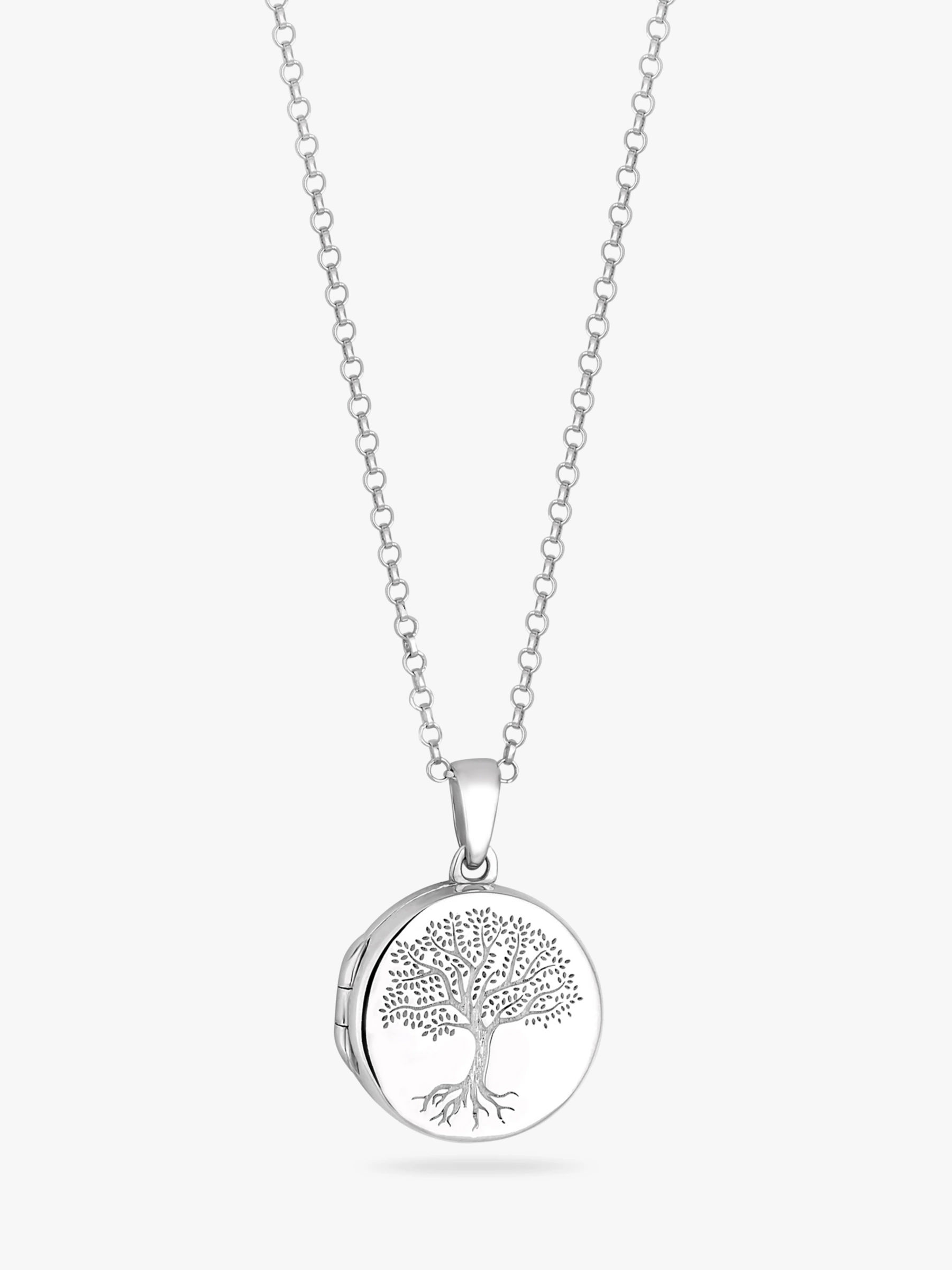 Simply Silver Oval Chain Necklace, Silver at John Lewis & Partners
