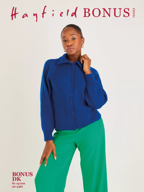 Hayfield Button Neck Sweater...