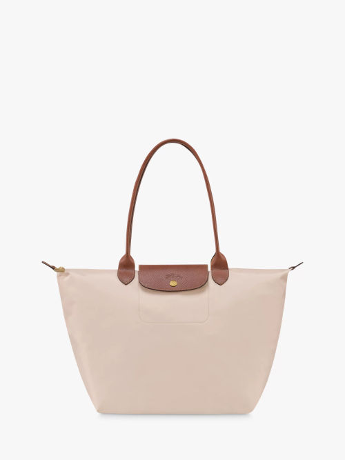 Longchamp Roseau Small Leather Top Handle Bag, Black at John Lewis &  Partners