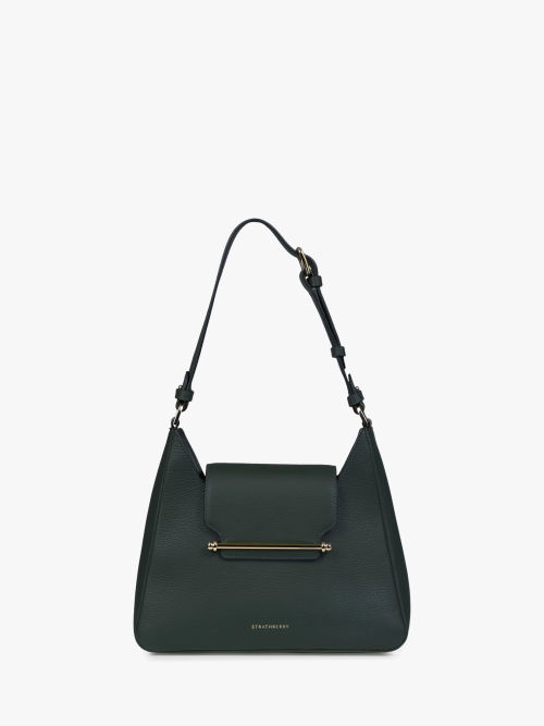 Longchamp Roseau Leather Shoulder Bag, Black at John Lewis & Partners
