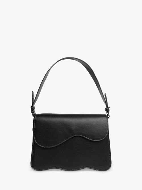 Longchamp Roseau Small Leather Top Handle Bag, Black at John Lewis &  Partners