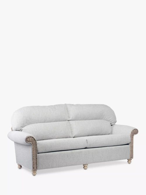 Desser Samford Rattan 3-Seater Sofa, Pebble