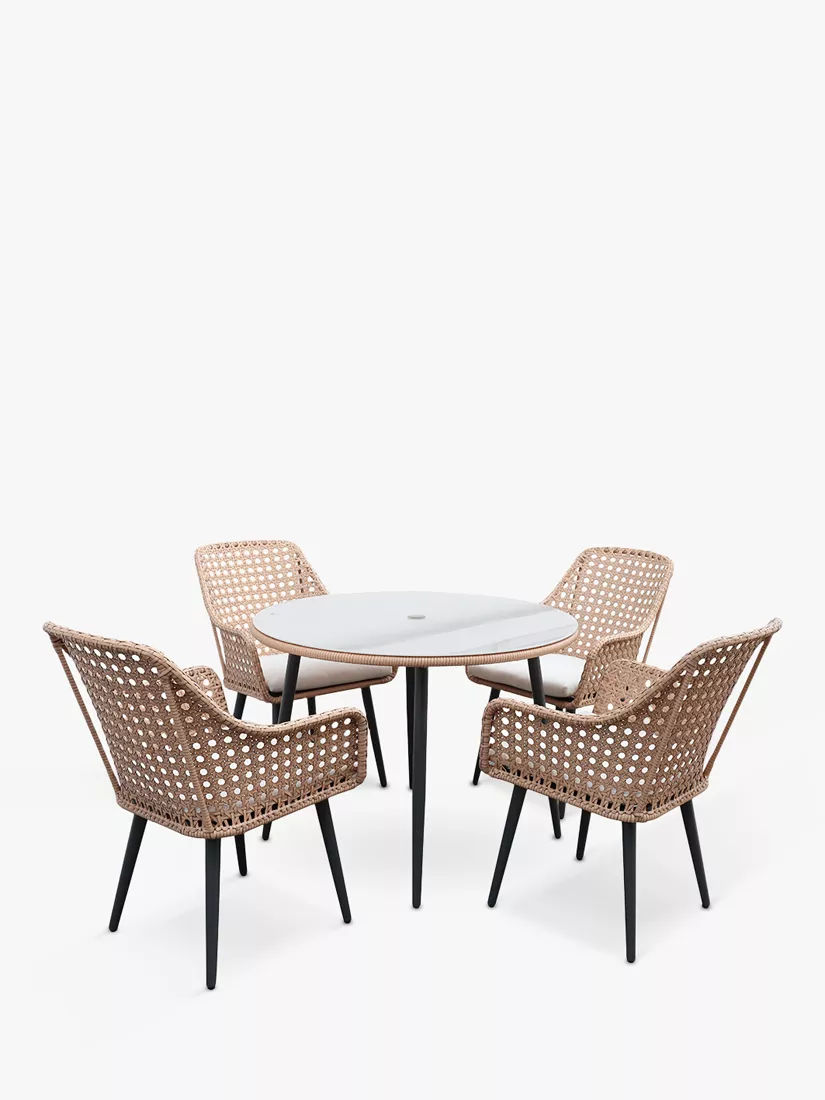 KETTLER Palma 8 Seater Round Garden Dining Table and Chairs Set