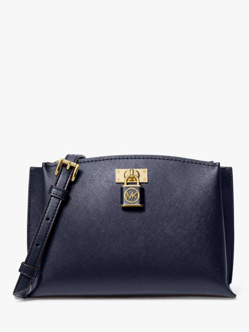 MICHAEL Michael Kors Piper Small Leather Pouchette Bag, Black at John Lewis  & Partners