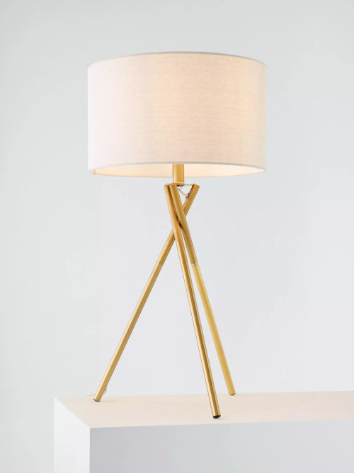 John Lewis Isabel Tall Table Lamp, Brass