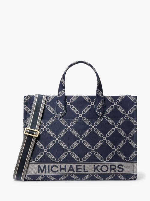 Michael Kors Greenwich Leather Shoulder Bag, Black at John Lewis & Partners