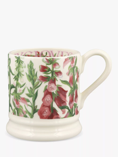 Emma Bridgewater Flowers Foxgloves Half Pint Mug, 300ml, Pink/Green, £25.00