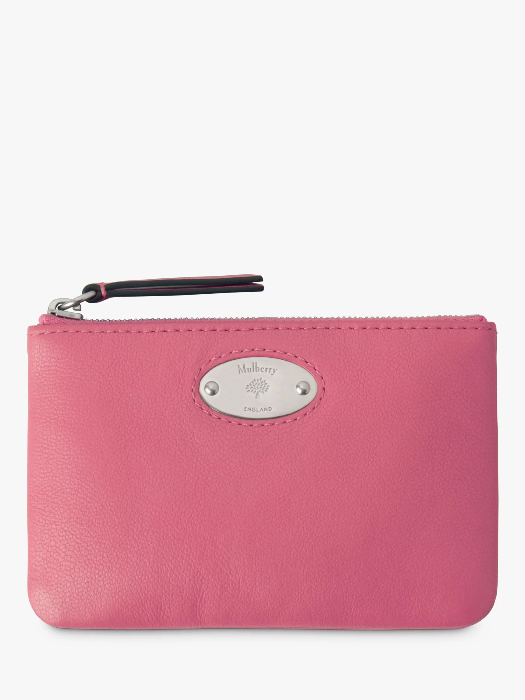 Mulberry Plaque Small Zip Coin Pouch in Powder Pink Small Classic Grain -  SOLD