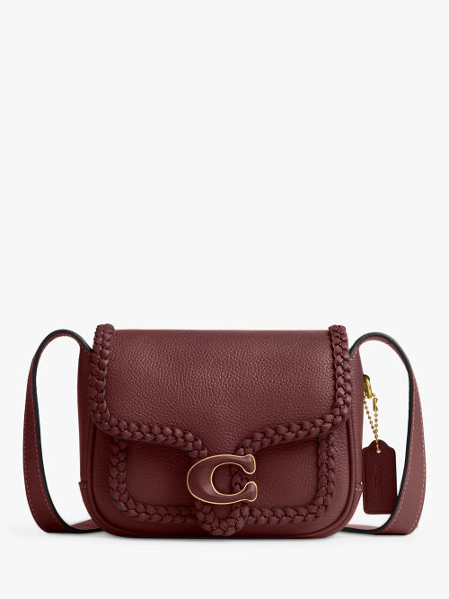 Coach Tabby 20 Leather Shoulder Bag, Black at John Lewis & Partners