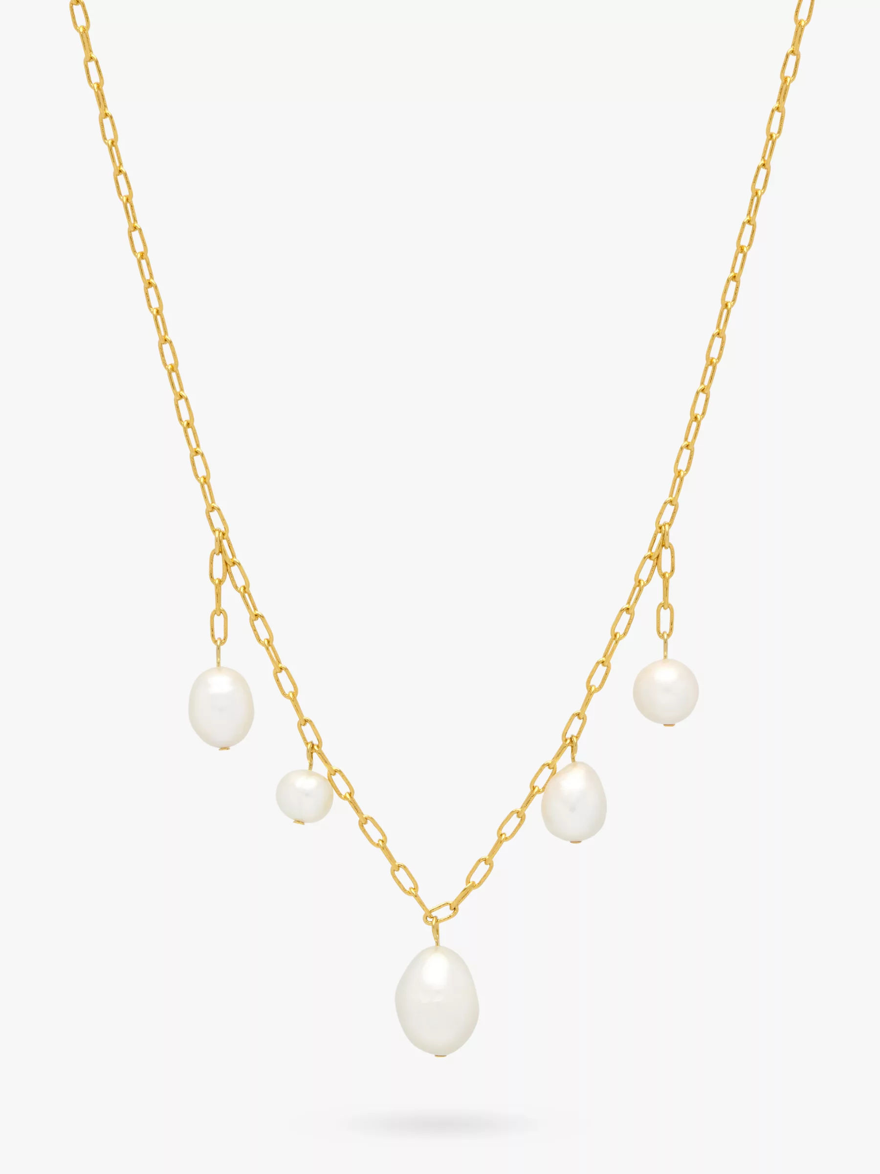 Lido Freshwater Pearl Mix Necklace, Peacock/White at John Lewis & Partners