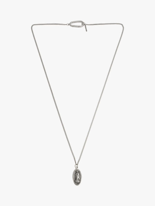 Nina B Lattice Locket Pendant Necklace, Silver at John Lewis & Partners