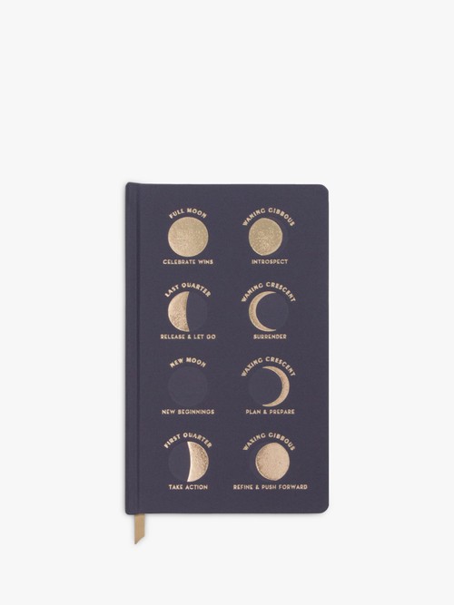 DesignWorks Ink Moon Phases Notebook, Black