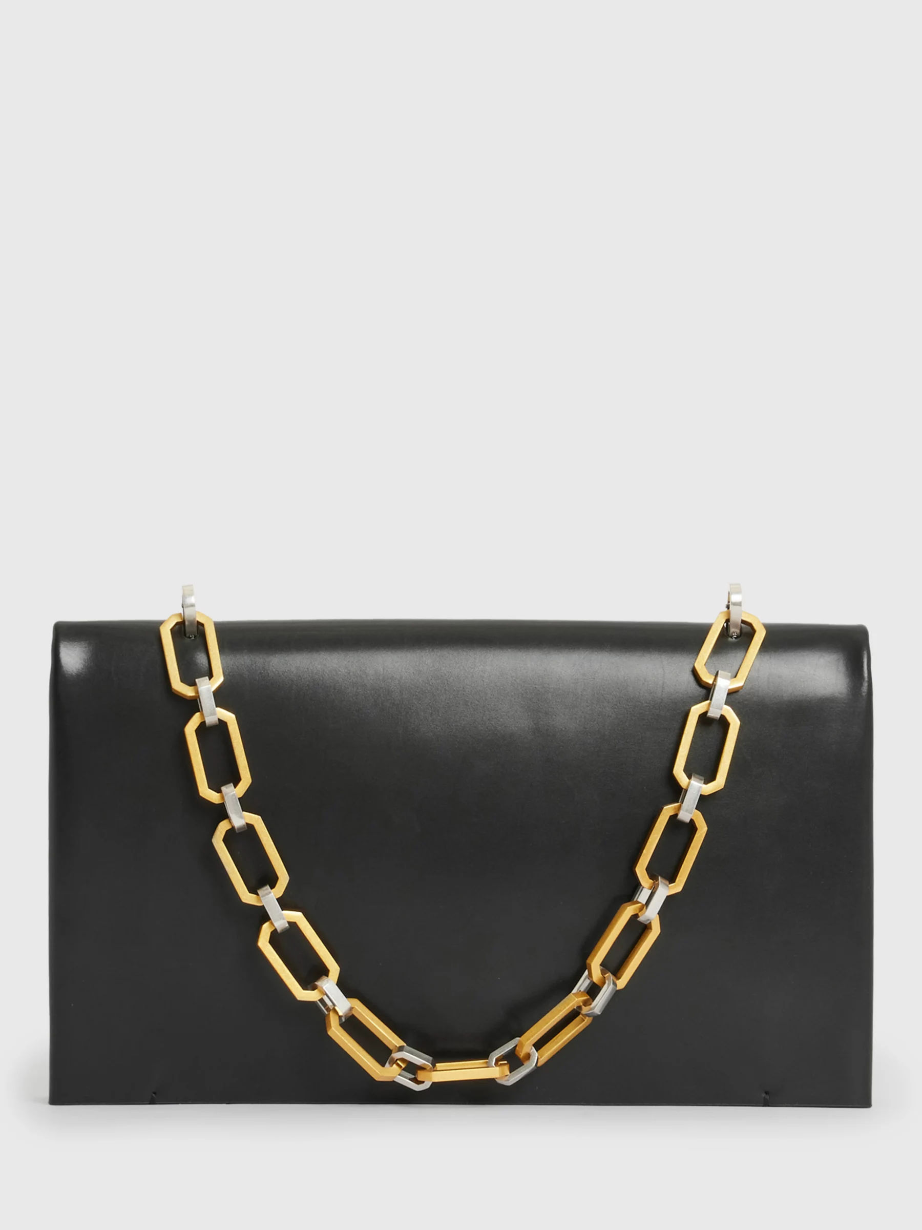 Karen millen store gold clutch