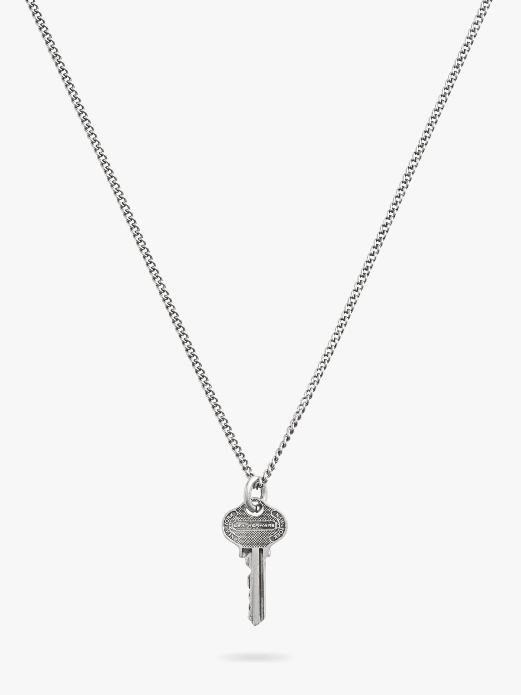 COACH Sterling Silver Key Pendant Necklace in Metallic | Lyst