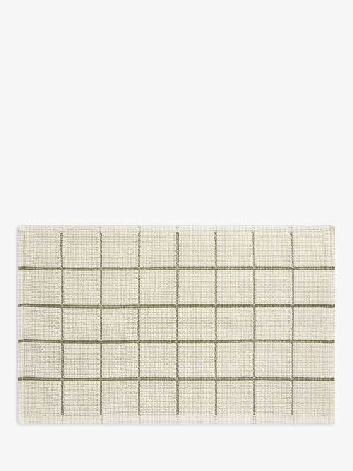 John Lewis Open Check Bath Mat