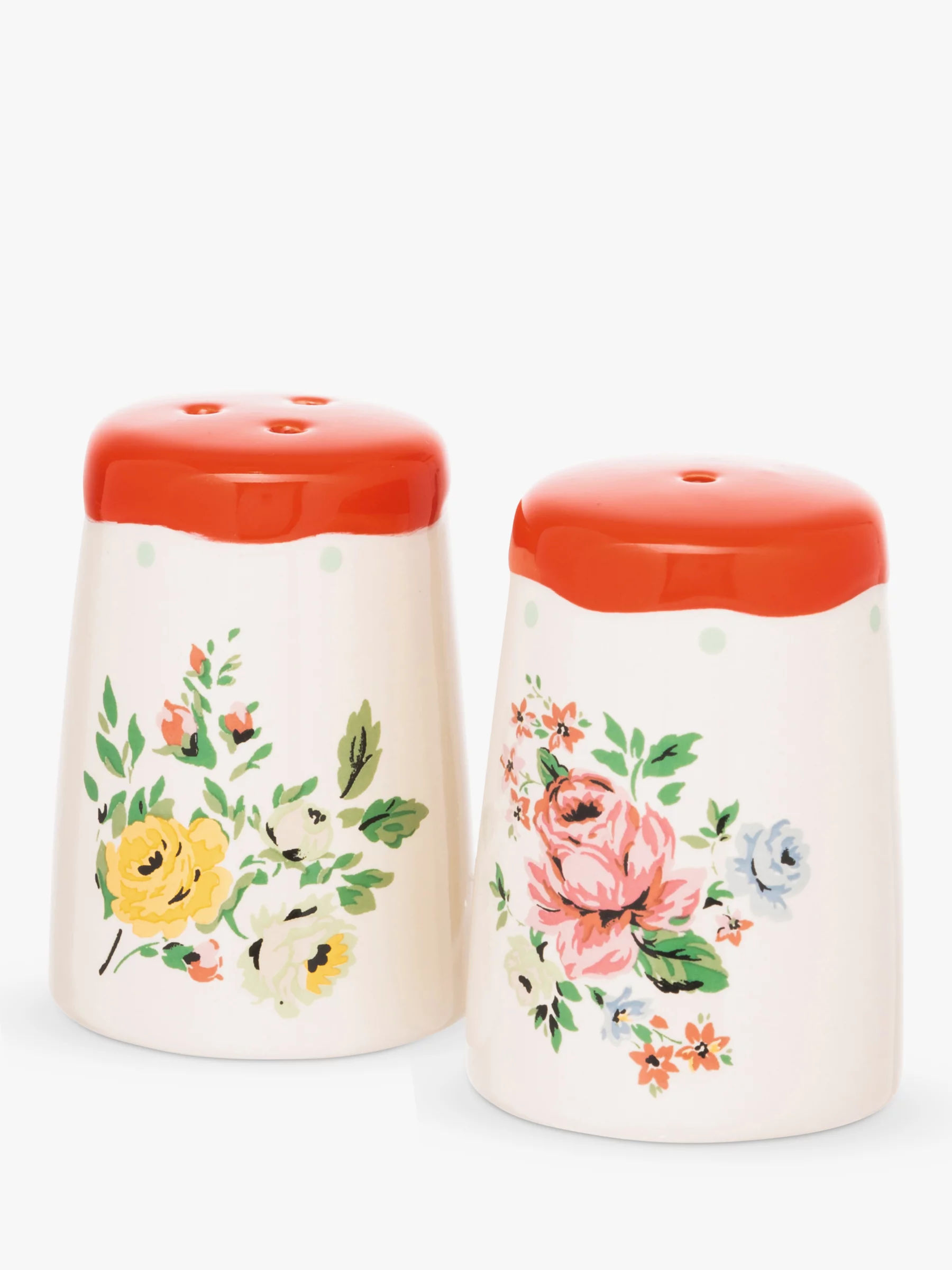 Cath Kidston Feels Like Home Stoneware Salt & Pepper Shakers, Red