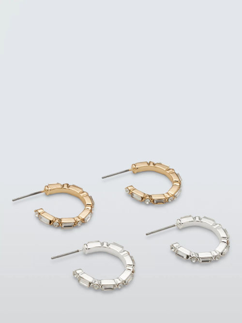 John Lewis Diamante Half Hoop...