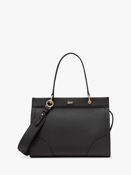 Hush Black Isla Leather Scoop Tote Bag