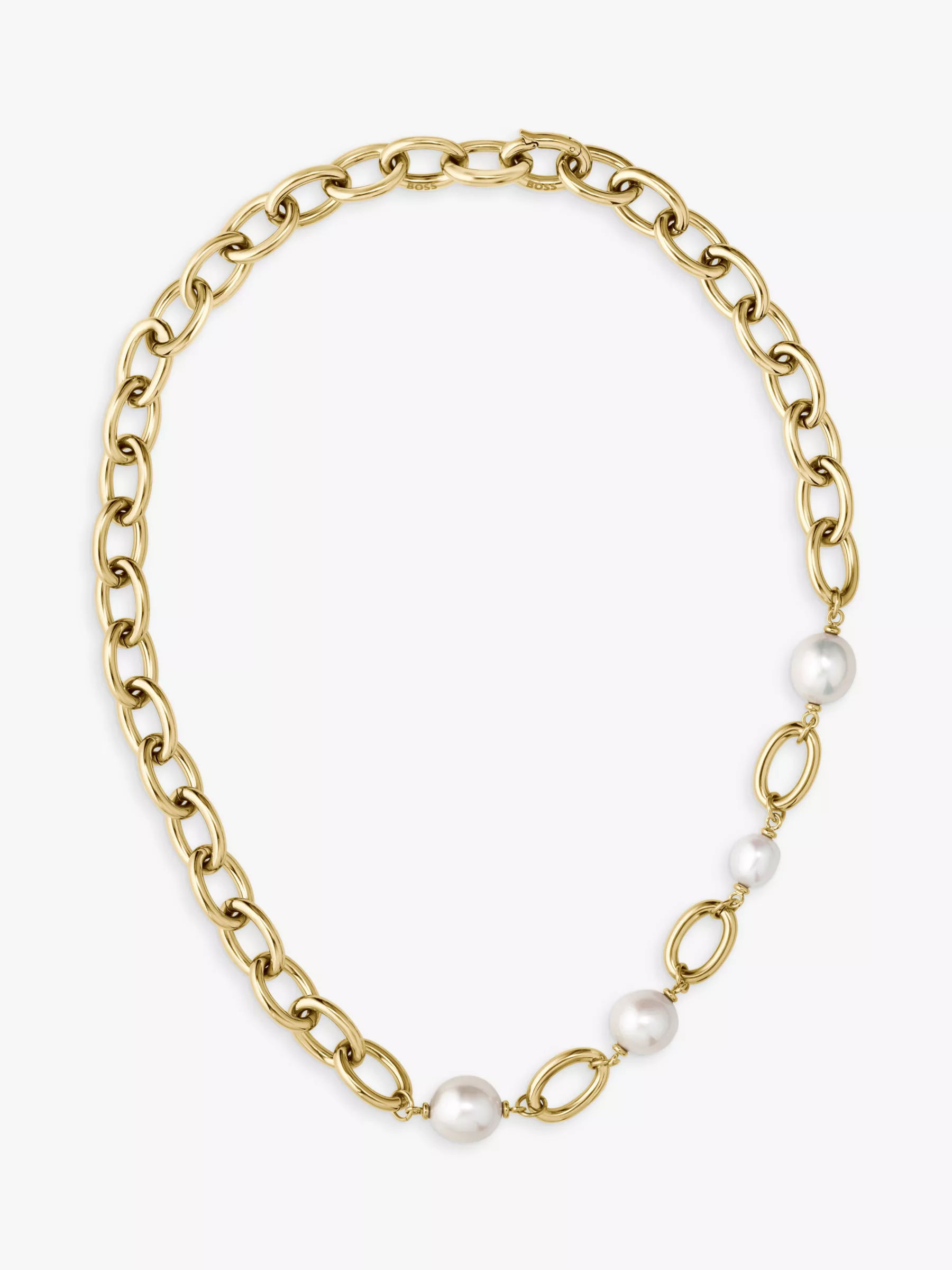 BOSS Chain For Him Men's Stainless Steel Link Necklace | Ernest Jones