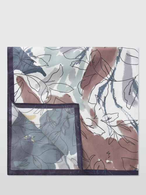 John Lewis Leaf Print Silk...