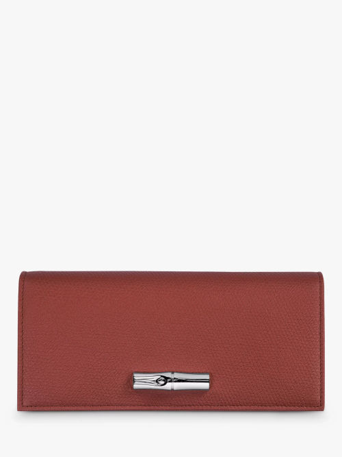 Longchamp Le Roseau Textured Leather Flap Over Wallet