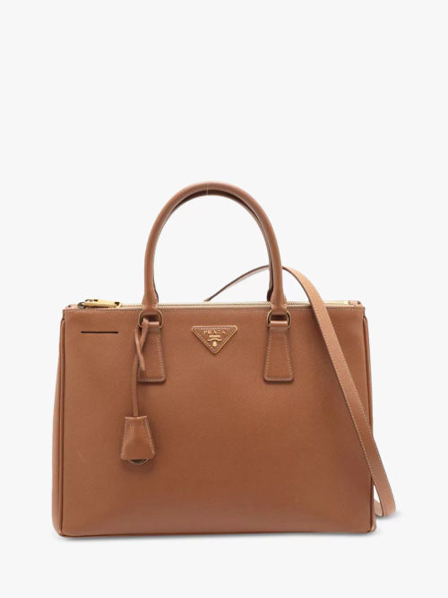 Pre-loved Prada Large Saffiano Leather Galleria Top Handle Bag, Brown