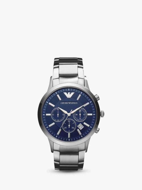 Emporio Armani Men's Chronograph Textured Dial Bracelet Strap Watch |  £389.00 | Buchanan Galleries