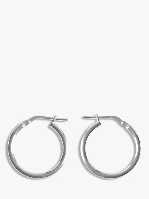 Nina B Silver Hoop Earrings,...