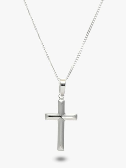 Nina B Silver Polished Cross...