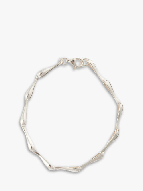 Simply Silver Open Heart Toggle Bracelet, Silver at John Lewis & Partners