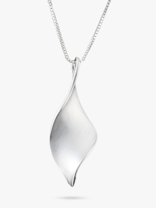 Nina B Lattice Locket Pendant Necklace, Silver at John Lewis & Partners