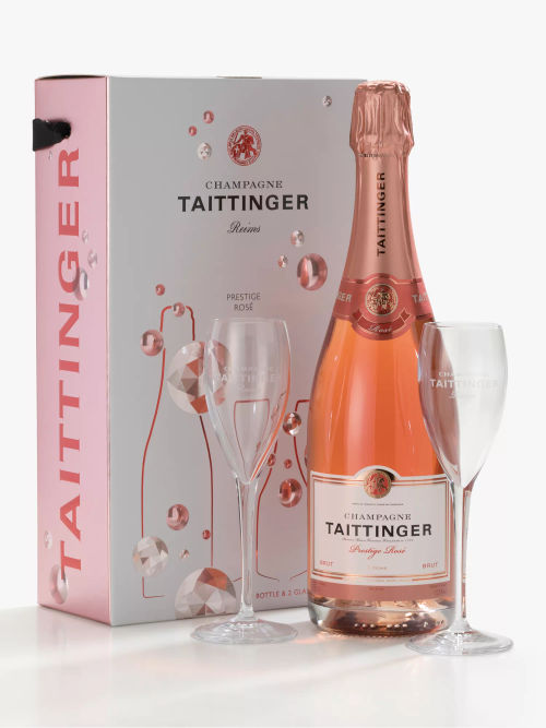 Taittinger Rose and 2 Glasses...