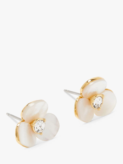 kate spade new york Disco Pansy Flower Stud Earrings, Clear | Compare |  Highcross Shopping Centre Leicester