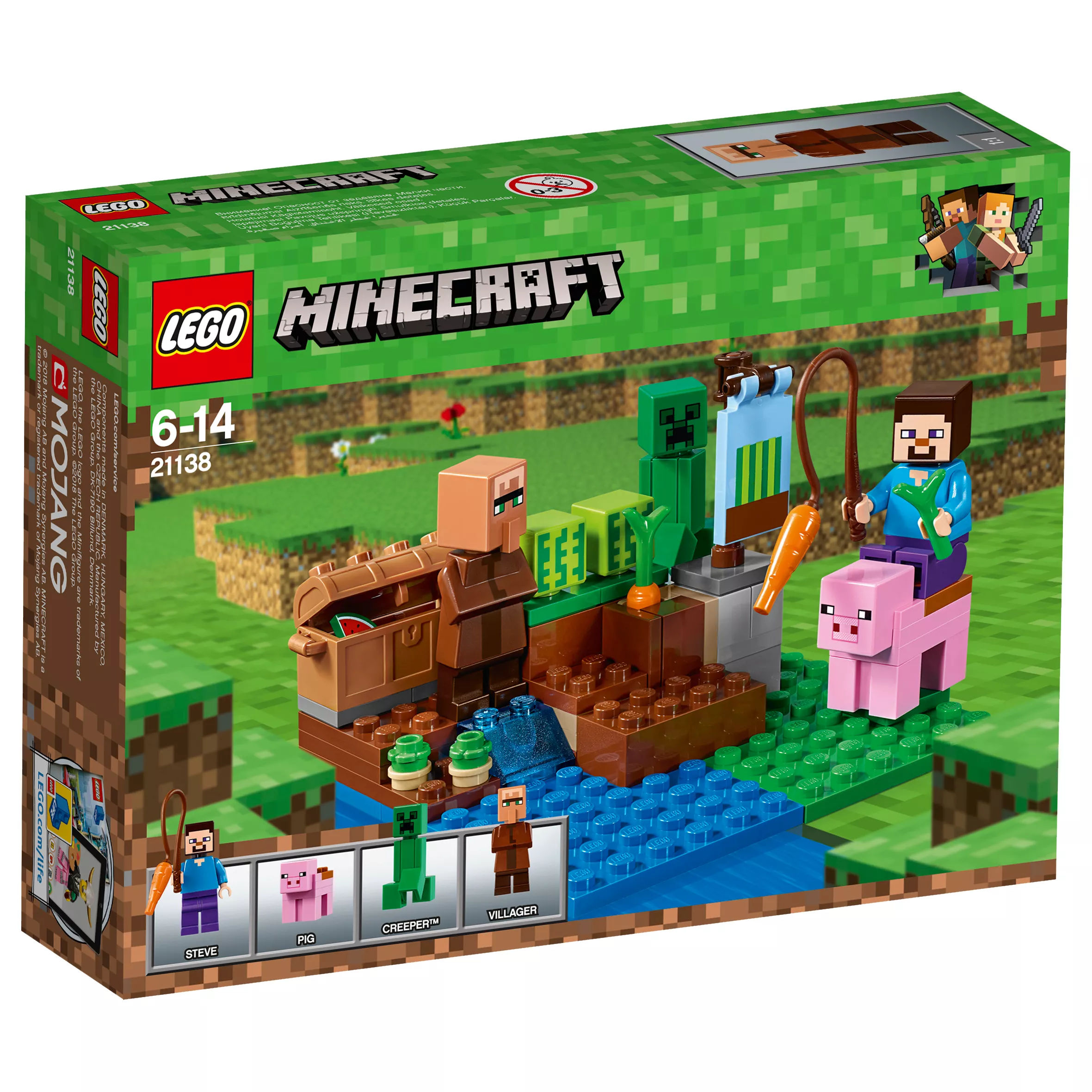 LEGO Minecraft 21138 The Melon Farm Compare Bullring