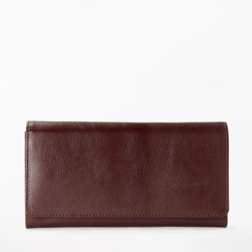 John Lewis Mason Leather Large Foldover Purse