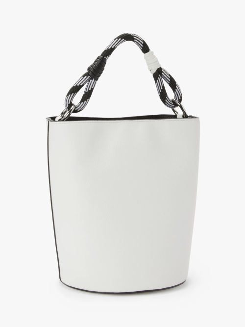 Strathberry Lana Osette Leather Bucket Bag, Black at John Lewis & Partners