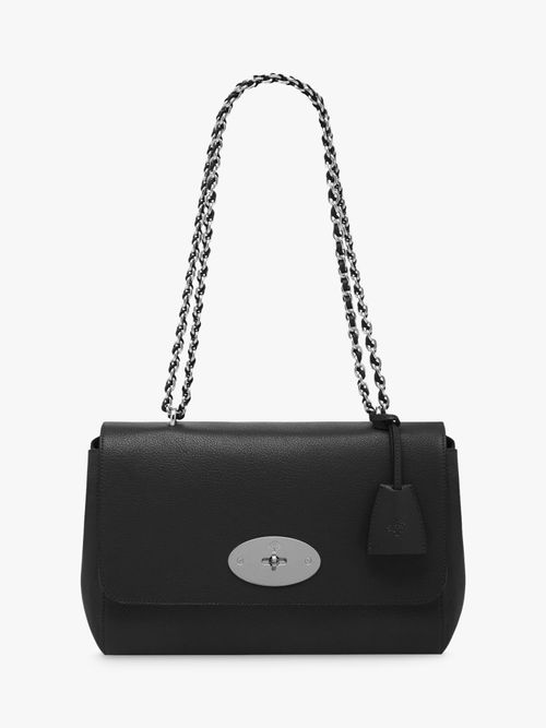 Coach Lana 23 Small Leather Grab Bag, Black at John Lewis & Partners