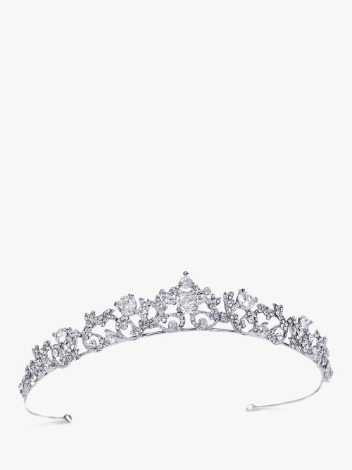 Ivory & Co. Bardot Cubic Tiara, Silver/Clear | Compare | Highcross Shopping Centre Leicester