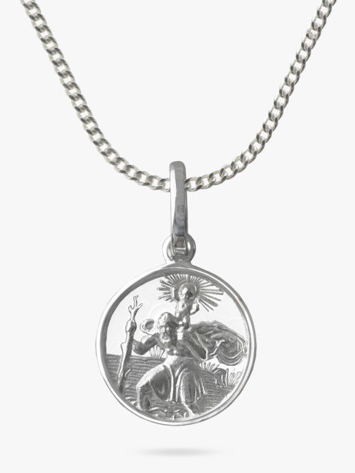 Nina B Lattice Locket Pendant Necklace, Silver at John Lewis & Partners