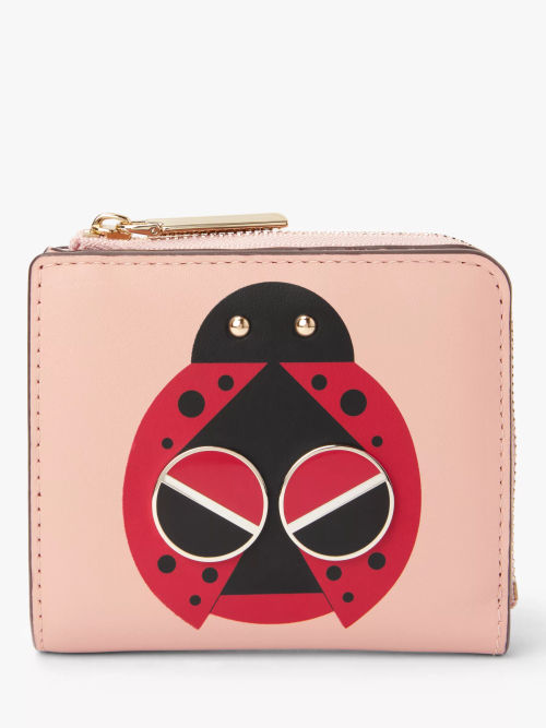 kate spade new york Spademals Lucky Ladybug Leather Small Bifold Purse,  Flapper Pink | Compare | Highcross Shopping Centre Leicester