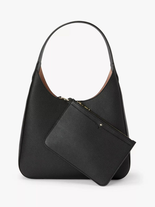 kate spade new york Knott Medium Leather Cross Body Tote Bag, Black at John  Lewis & Partners