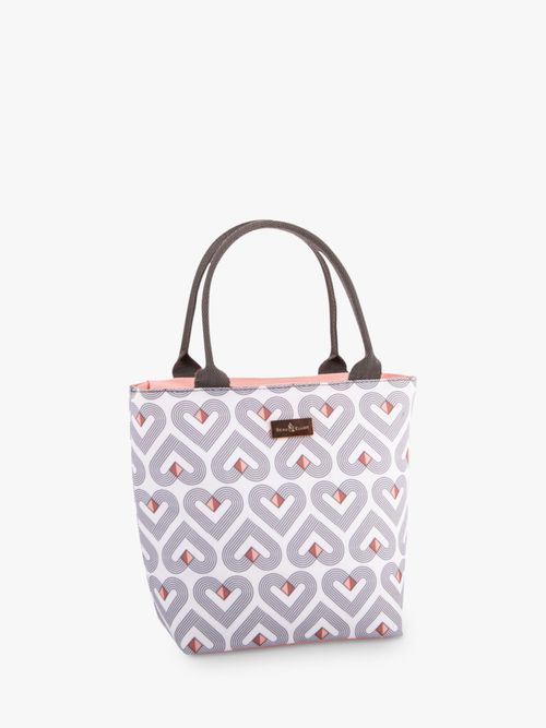 Beau & Elliot Monogram Logo Convertible Insulated Tote Lunch Bag, Pink