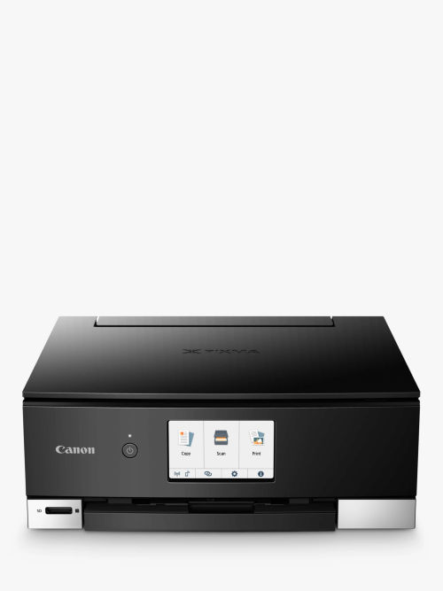 Canon PIXMA TS8350 Three-in-One Wireless Wi-Fi Printer with Auto-Tilting  Touch Screen, Black, Compare