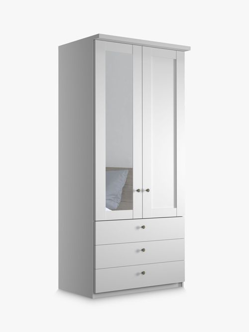 John Lewis Marlow 100cm Hinged Wardrobe with Right Mirror & 3 Drawers, £975.00