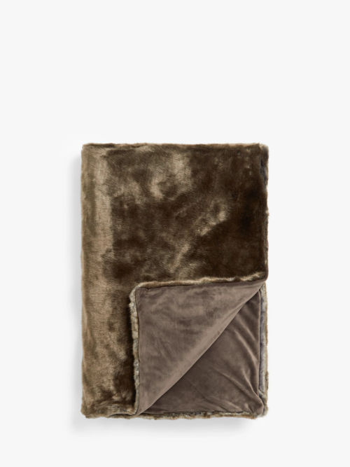 John Lewis Faux Fur Throw,...