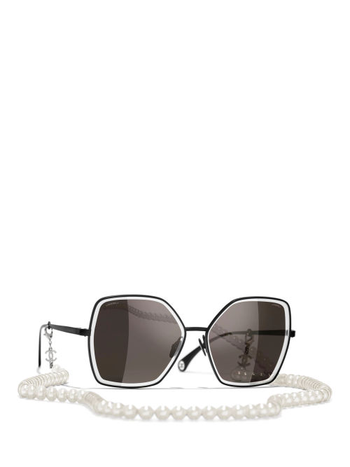 Chanel Oval Sunglasses CH5440 Black/Grey Gradient - ShopStyle